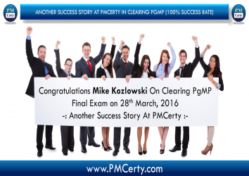 Congratulations Mike On Achieving PgMP..!