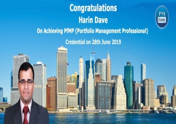 Congratulations Harin on Achieving PfMP..!