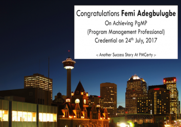 Congratulations Femi on Achieving PgMP..!